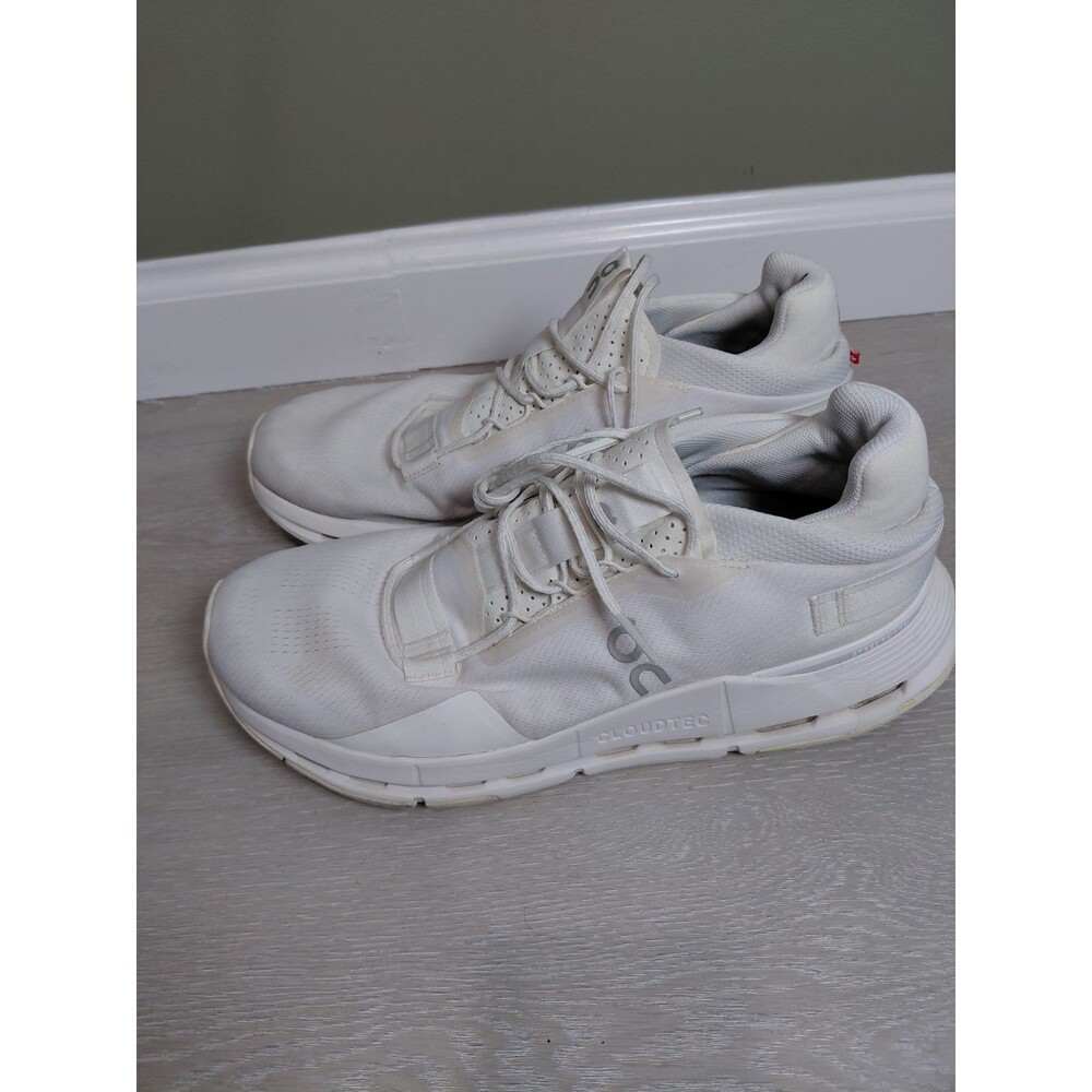 Size 10.5 - ON Cloudnova 2 All White Mens Sneakers
